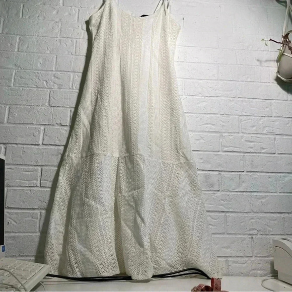 White Knit Dress Kendall & Kylie Flirty Boho Romantic Zipper String Strap - Picture 13 of 13